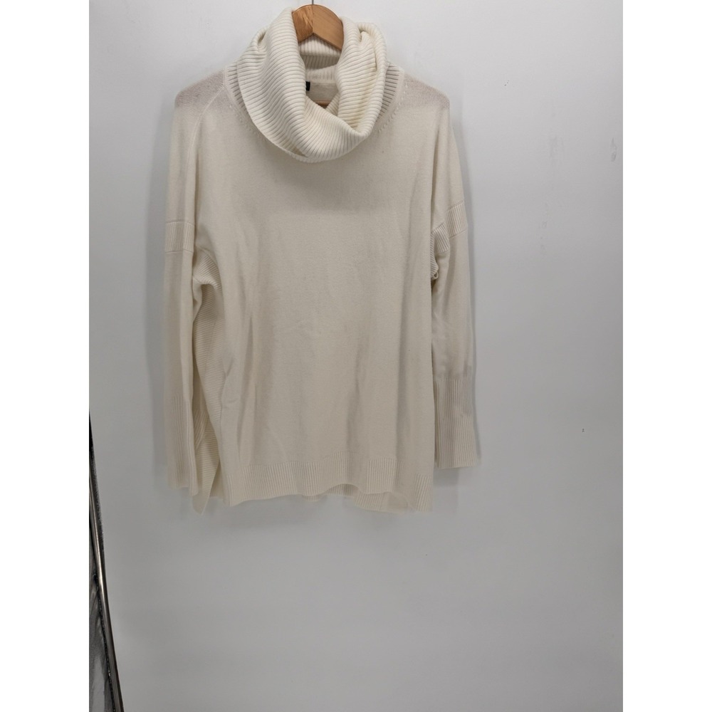 French Connection Women's Size L Oversized Flossy Orlo Ribbed Mock neck Cottage